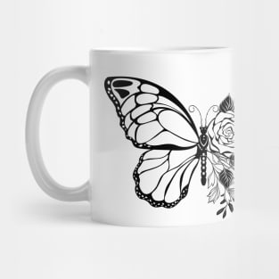 Flower Butterfly with Rose Mug